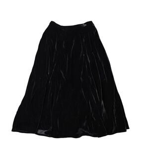 Valentino Boutique Vintage Black Midi Velvet Skirt